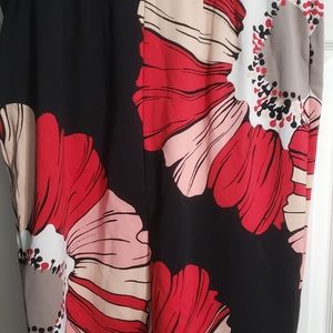 RED BLOSSOM...NWT, ALFANI, 24W, SKIRT, LINED, ELASTIC WAISTBAND, BLACK